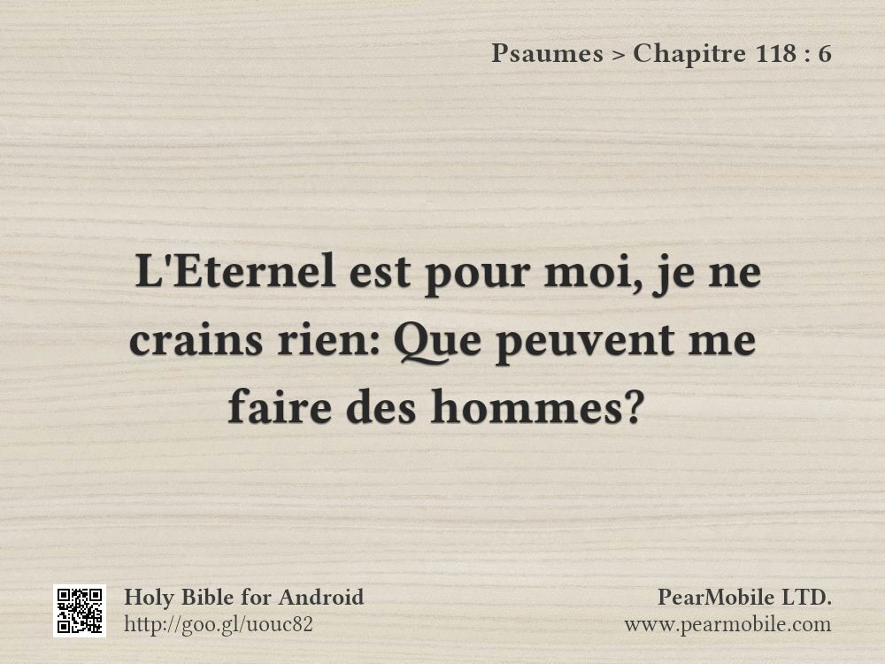 Psaumes, Chapitre 118:6